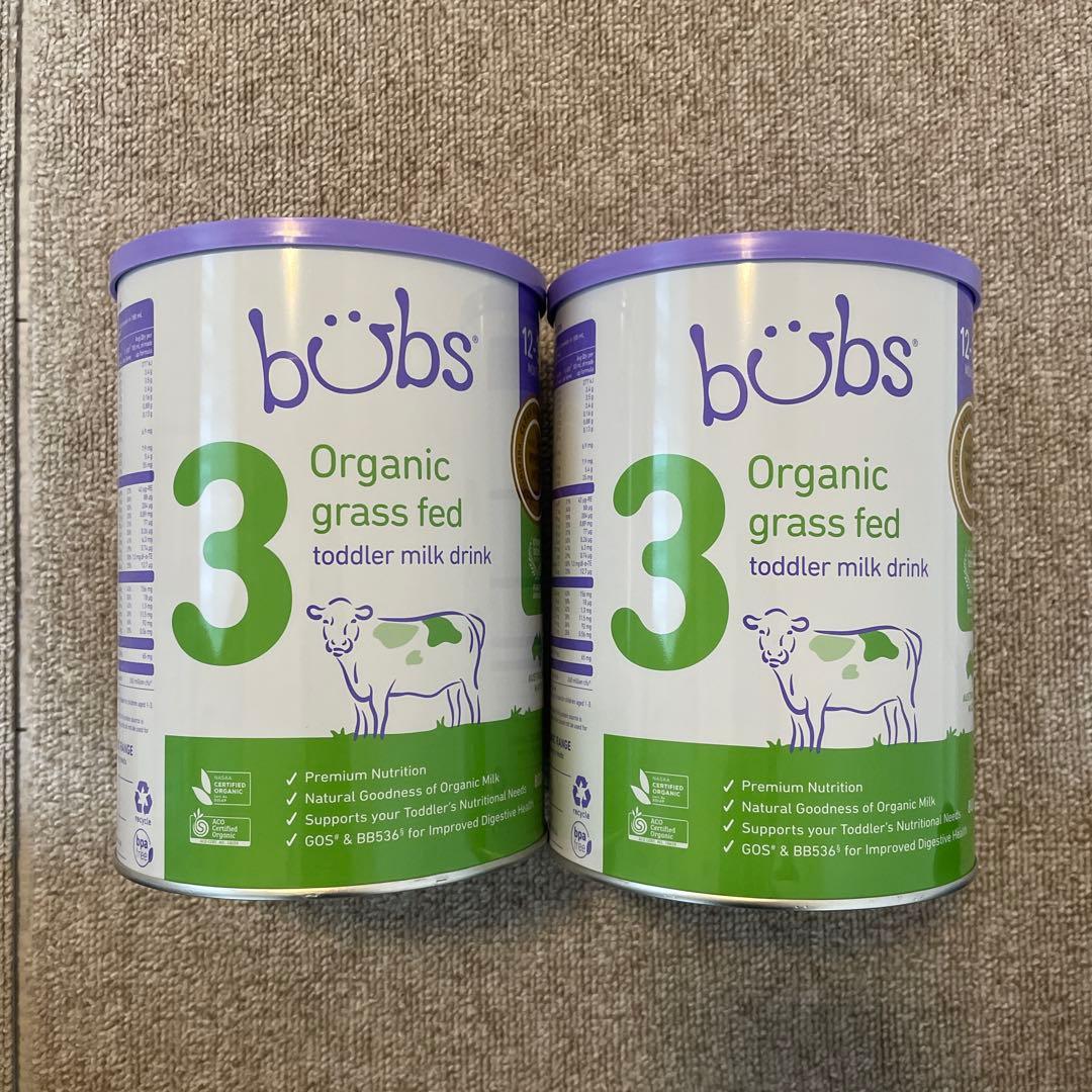bubs Organic grass fed 3 800g 2缶セット