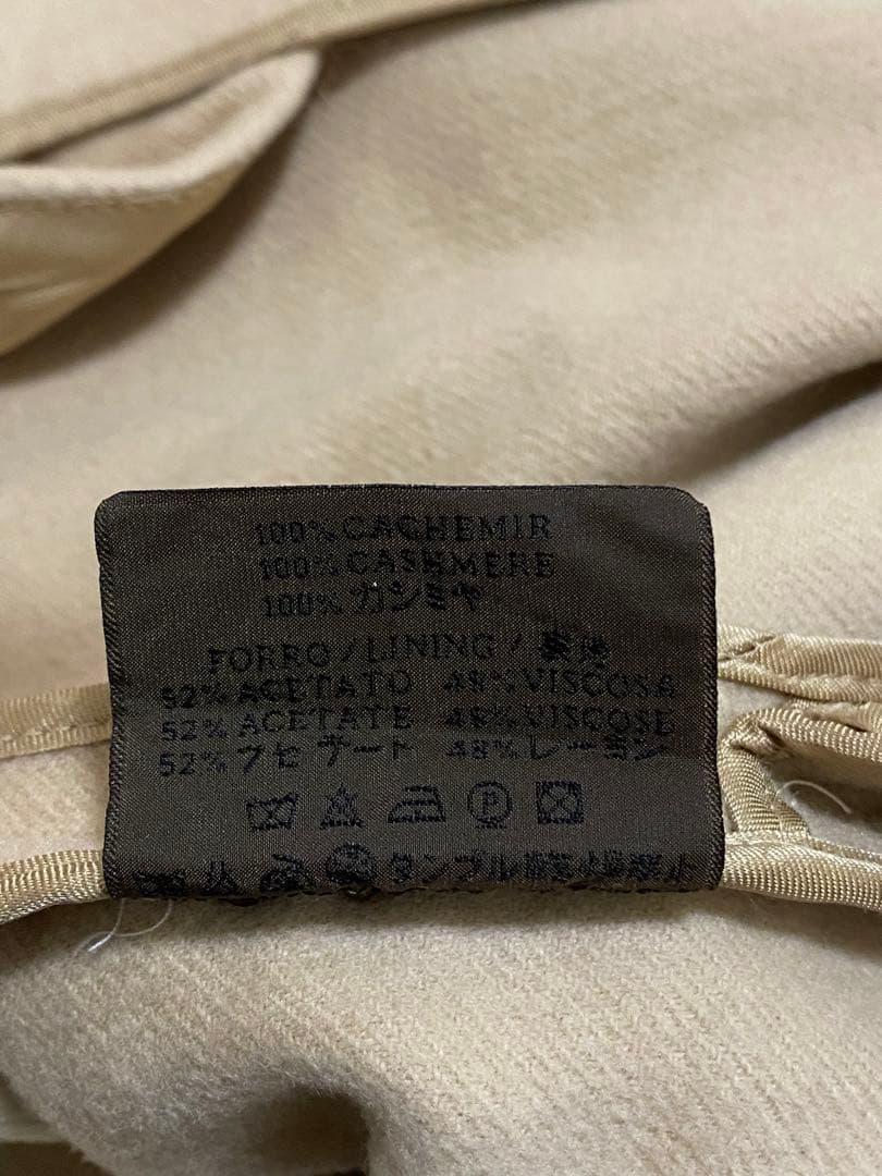 ロエベ 100% カシミア ノーカラー ロング チェスター コート