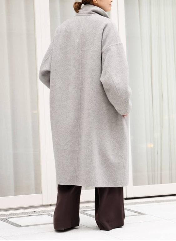 Deuxieme Classe　ウールアンゴラリバーコート 新品　グレー