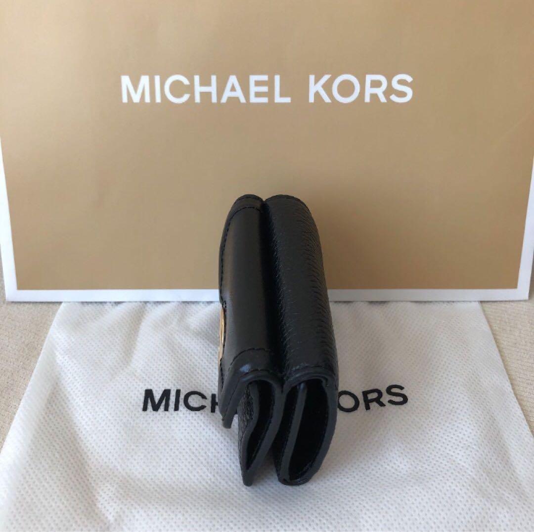 新品 マイケルコース MICHEAL KORS 三つ折り財布 ブラック