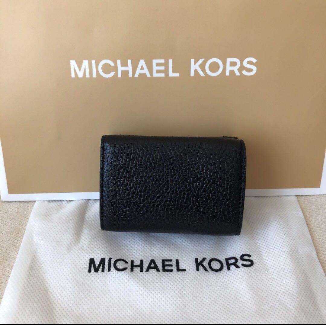 新品 マイケルコース MICHEAL KORS 三つ折り財布 ブラック