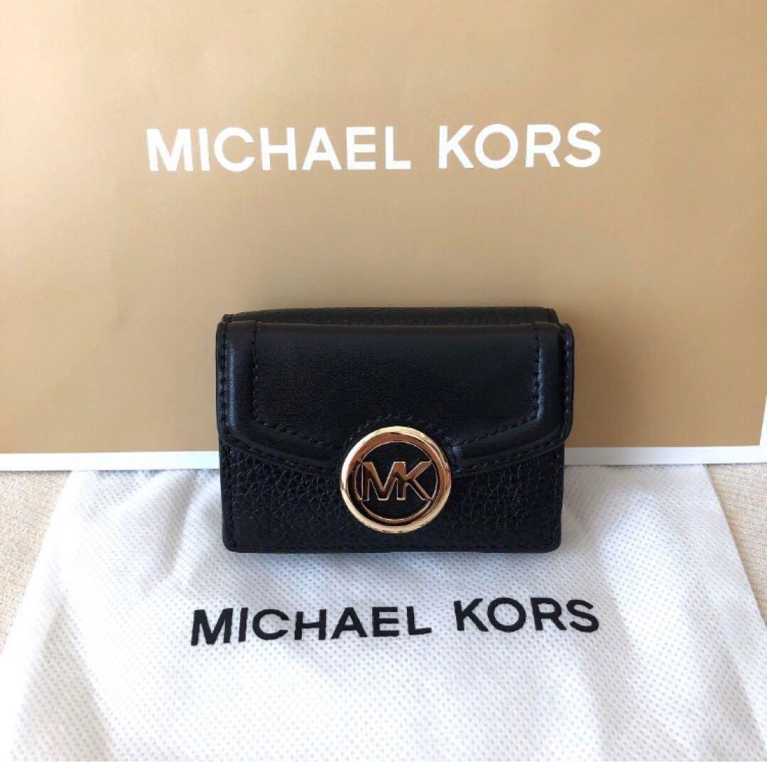 新品 マイケルコース MICHEAL KORS 三つ折り財布 ブラック