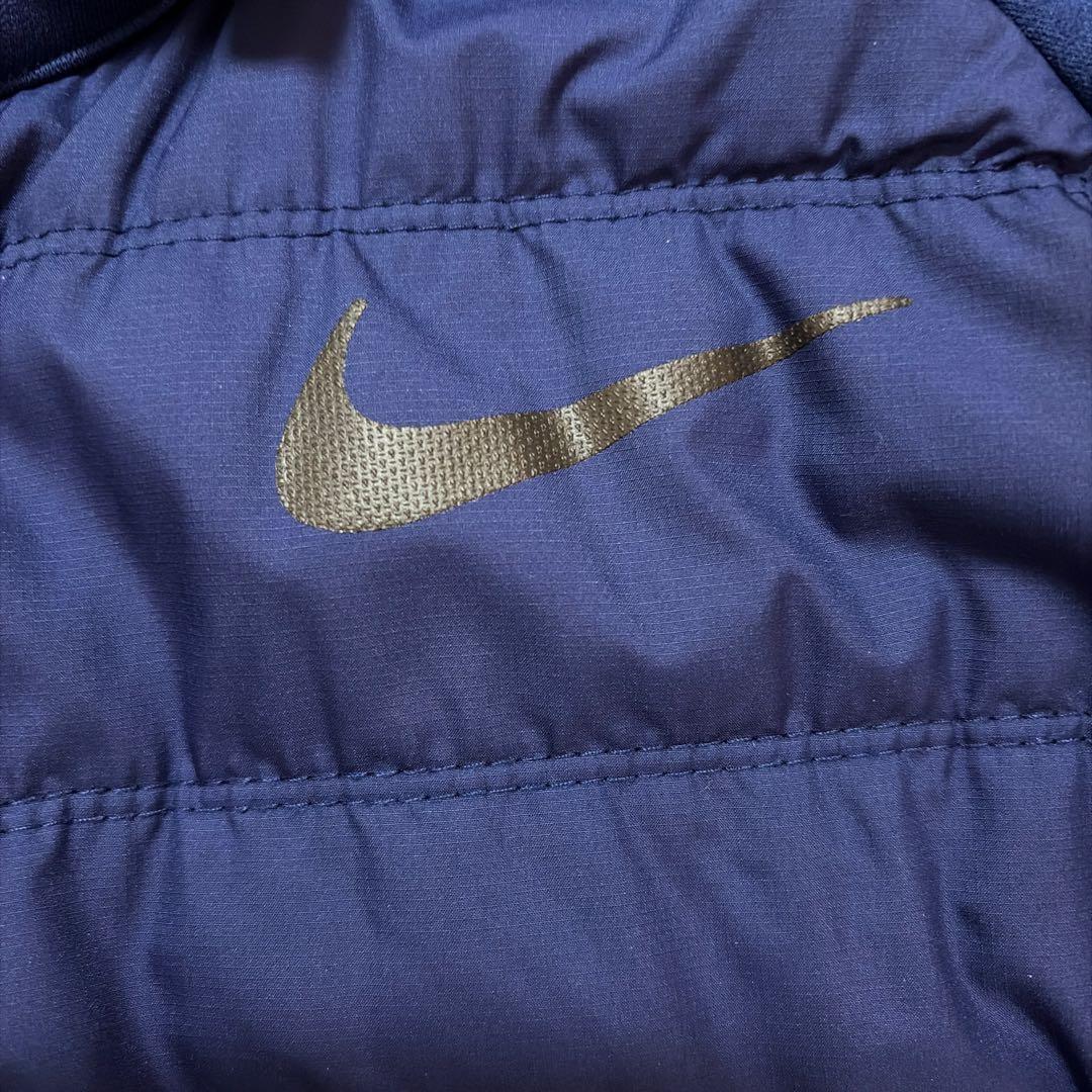 【中古美品】NIKE ナイキ フルジップ中綿ブルゾンフード付 XXL/NV