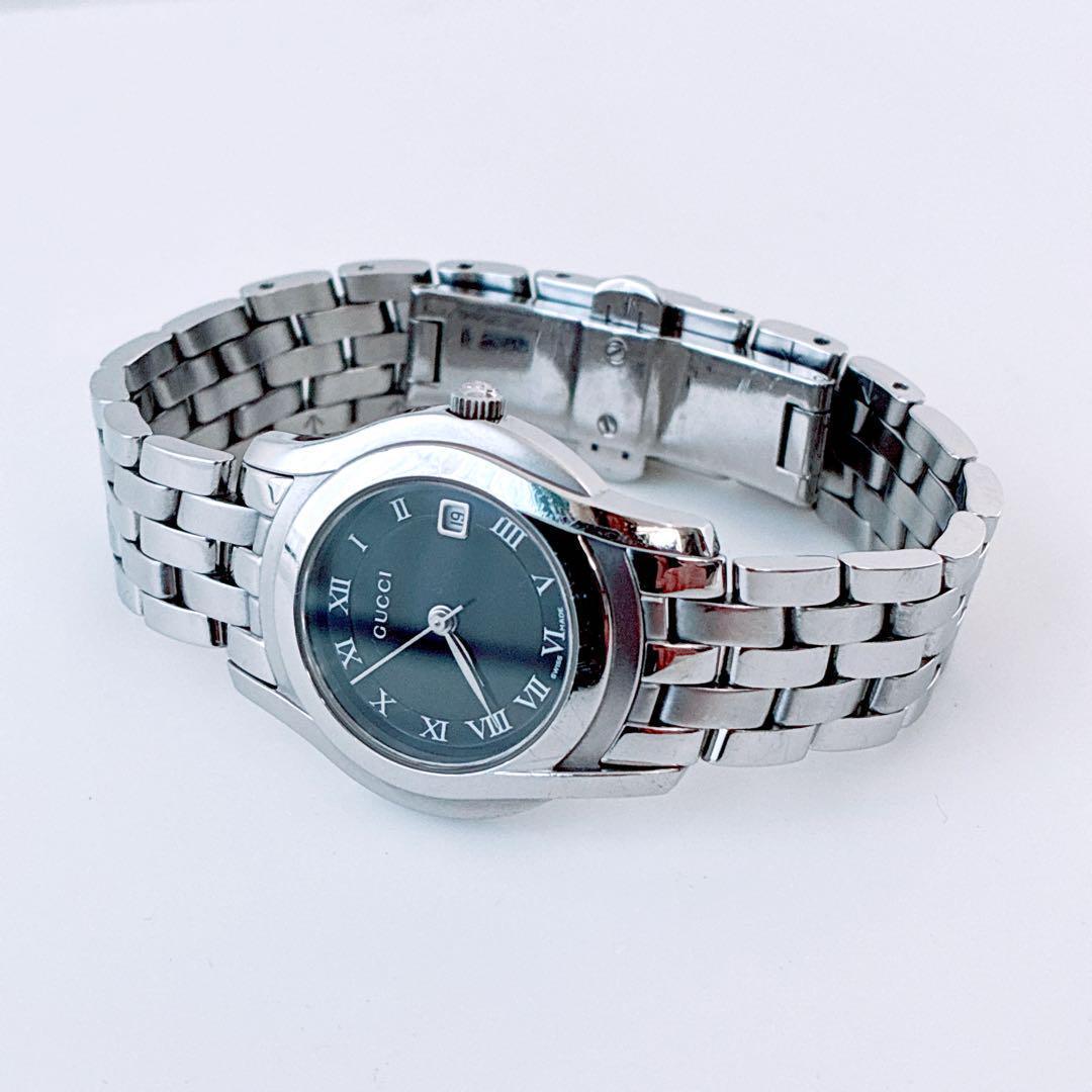 グッチ GUCCI レディース 腕時計 5500L 美品 稼働品 シルバー 銀