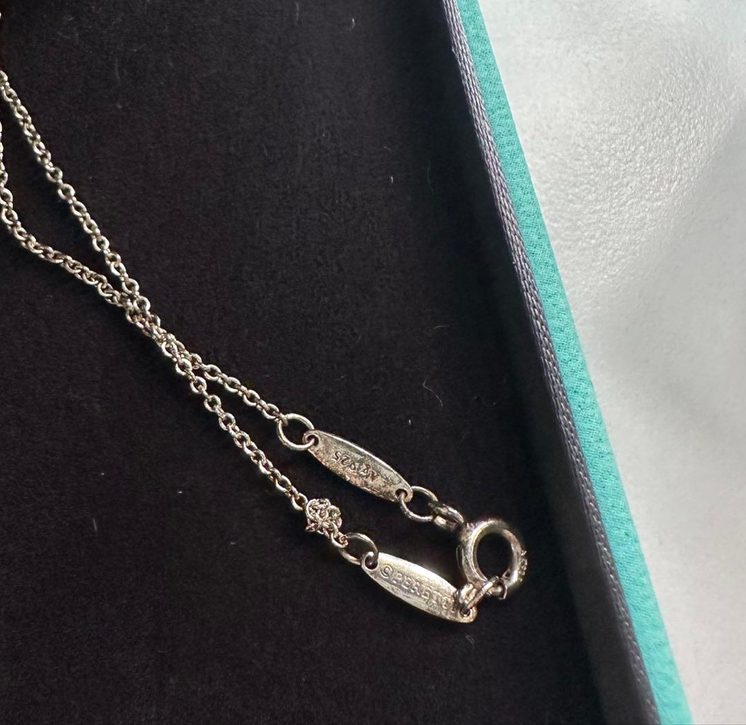 ★ TIFFANY ネックレス AU750 オープンハート ゴールドコンビ★