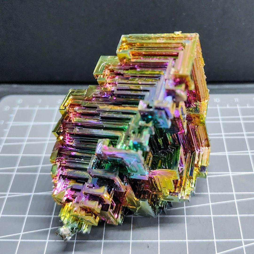 絶品　ビスマス結晶　ビスマス晶簇 192g【レインボーファクトリー】