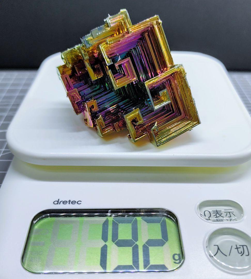 絶品　ビスマス結晶　ビスマス晶簇 192g【レインボーファクトリー】