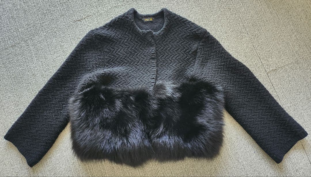 N*g様 DRAWER ドゥロワー ファー ニット カーディガン コート カシミ