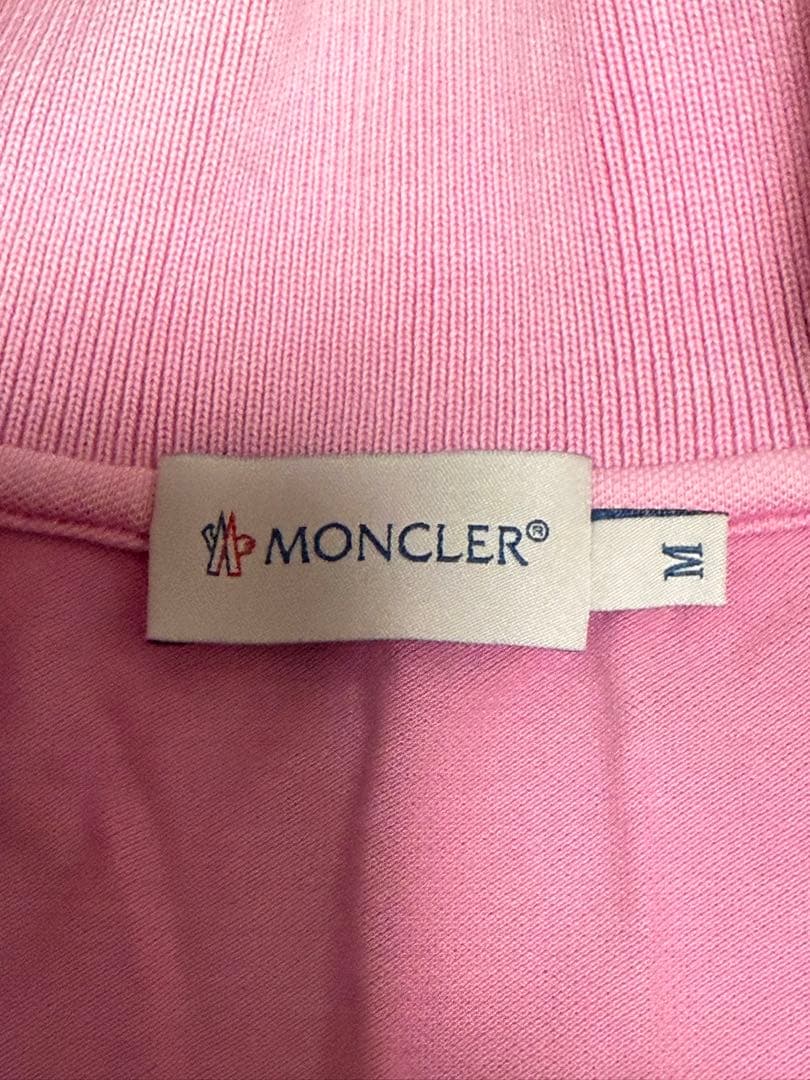 MONCLER ピンク ポロシャツ　ペイント