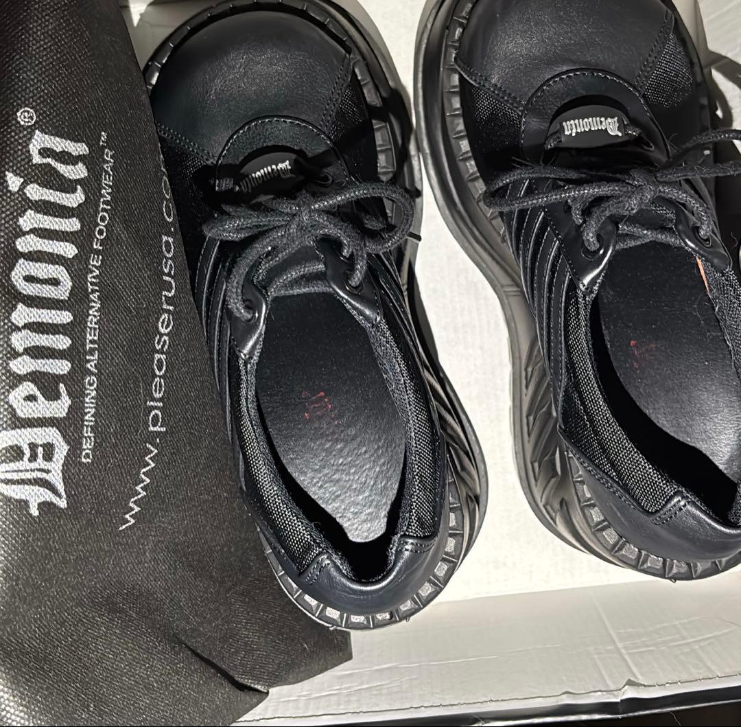 Demonia ブラック 厚底スニーカー