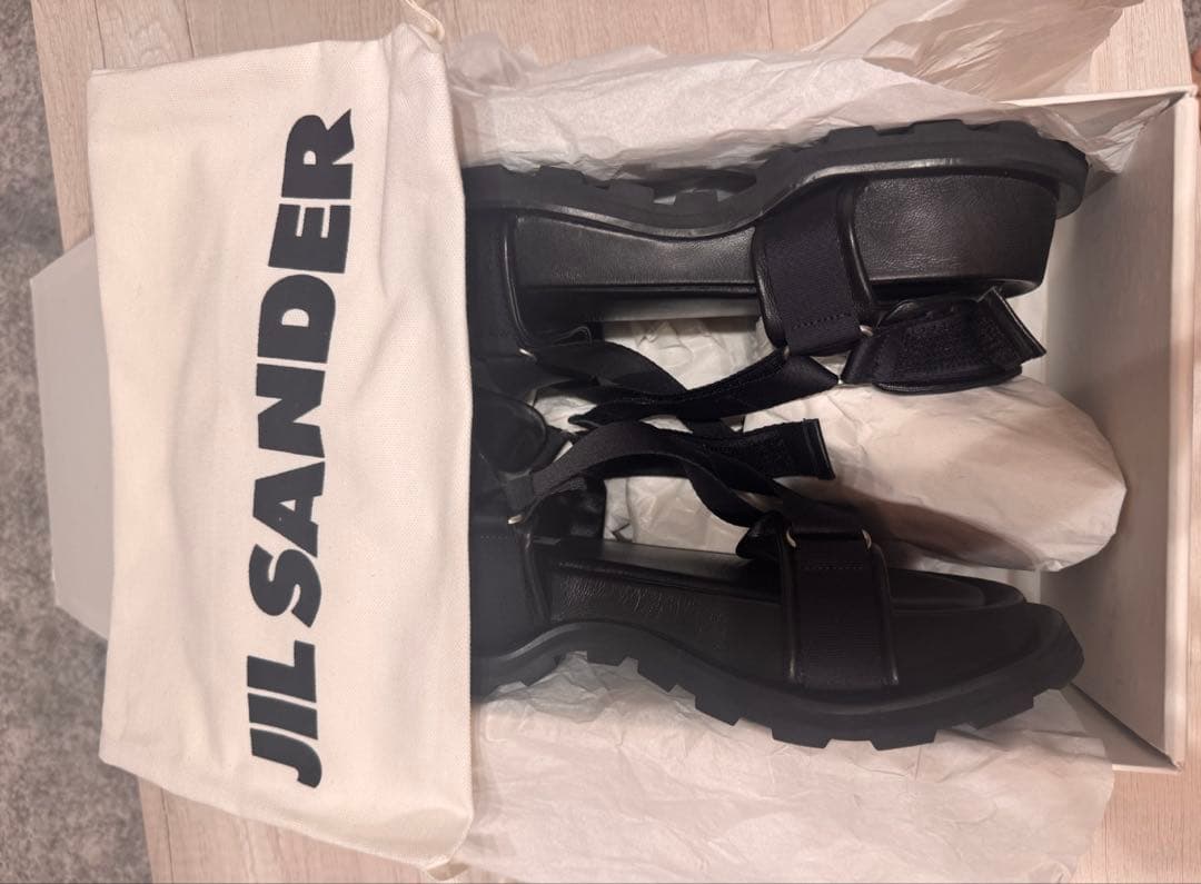 JIL SANDER プラットフォームレザーサンダル