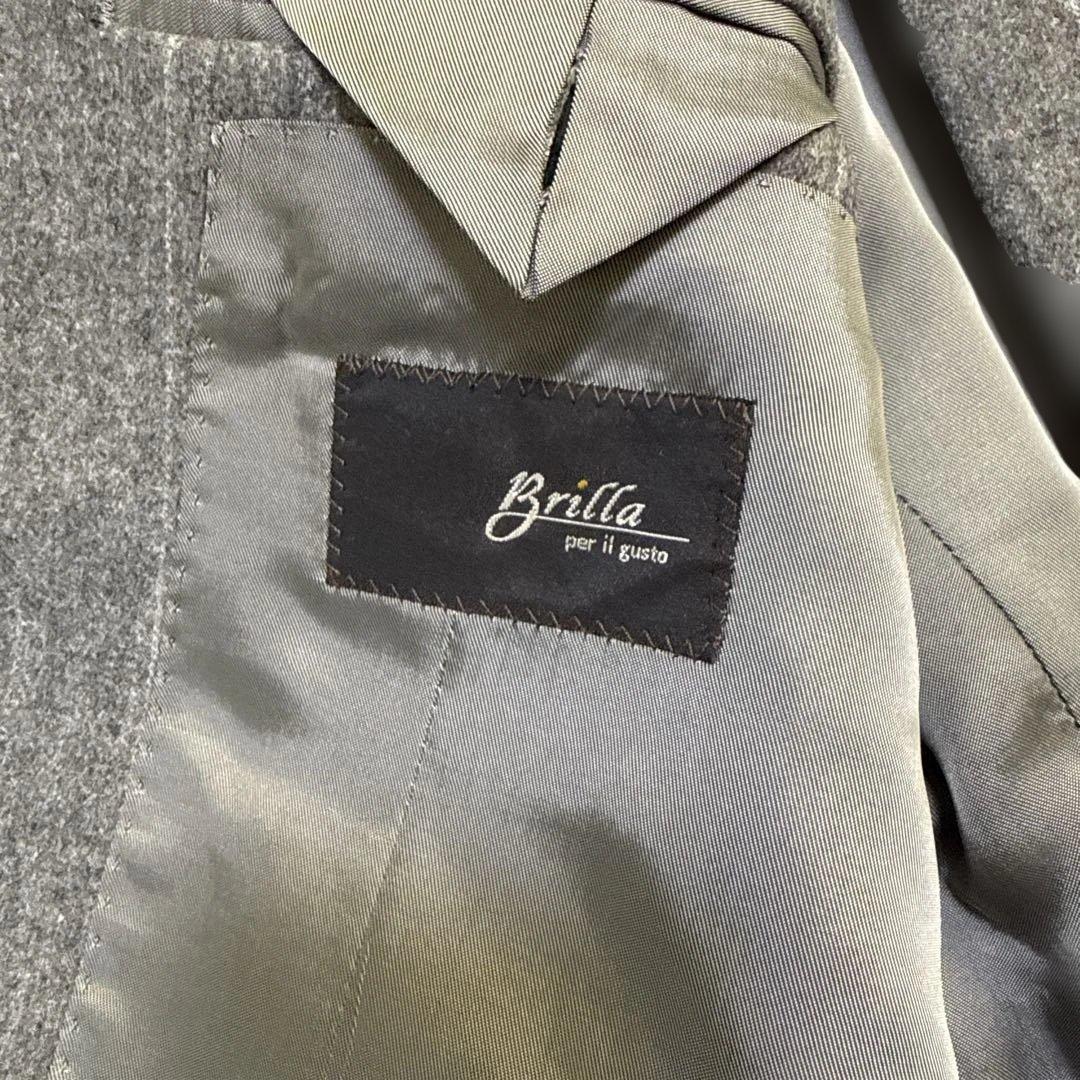 美品　brilla per il gustグレー ストライプ ビジネススーツ