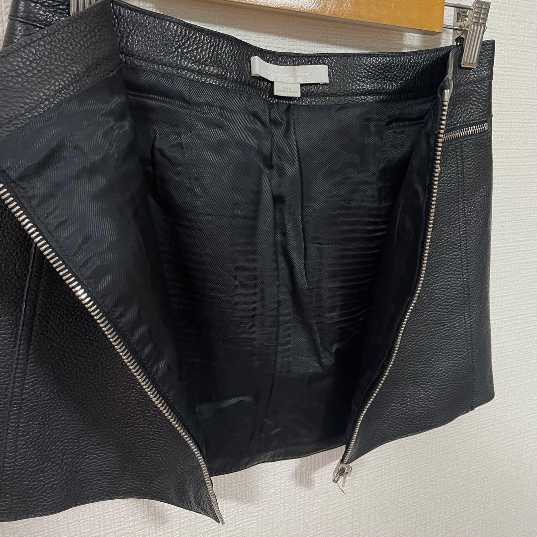 スカート Alexander Wang Zip Leather Skirt Archive