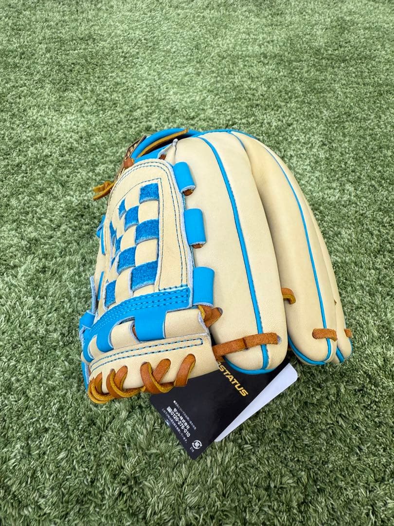 ✨源田モデル✨ZETT PROSTATUS 軟式グローブ ベージュ/ブルー