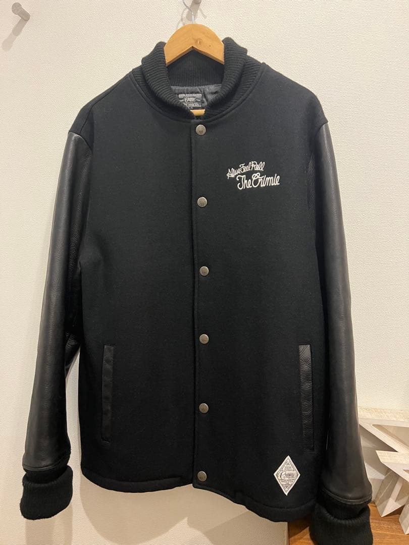 00s- 日本製 The CRIMIE クライミー スタジャン 袖レザー 牛革