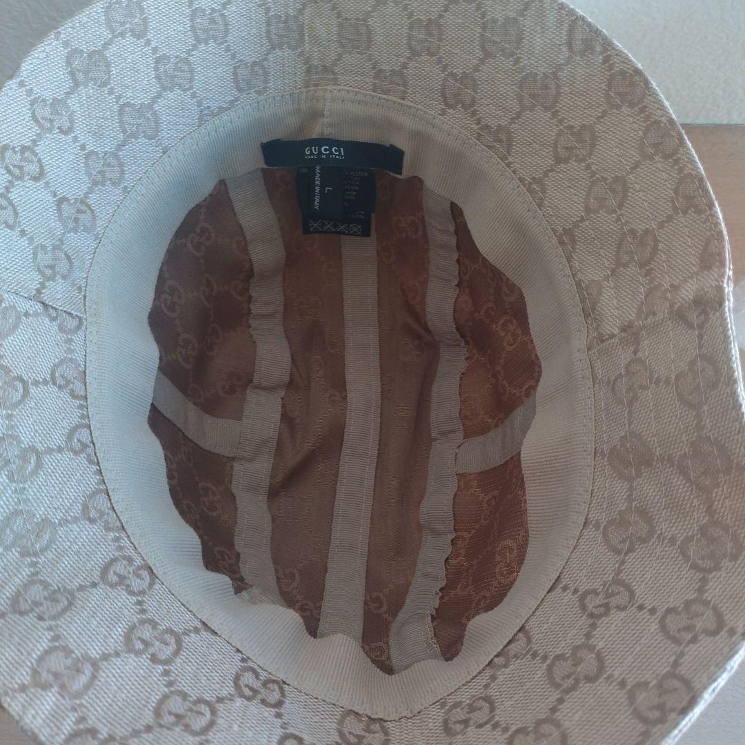 GUCCI ベージュ GGパターン バケットハット
