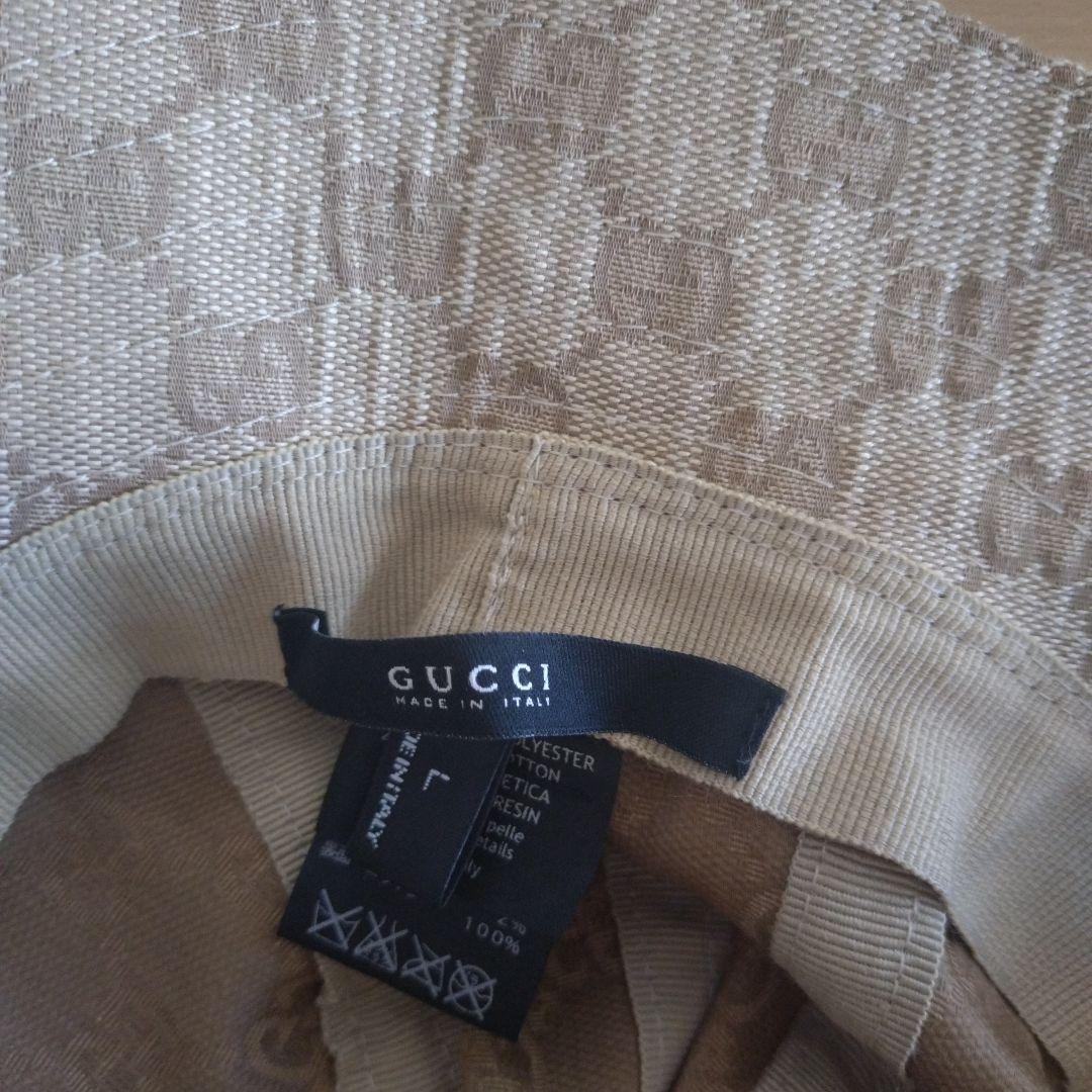 GUCCI ベージュ GGパターン バケットハット