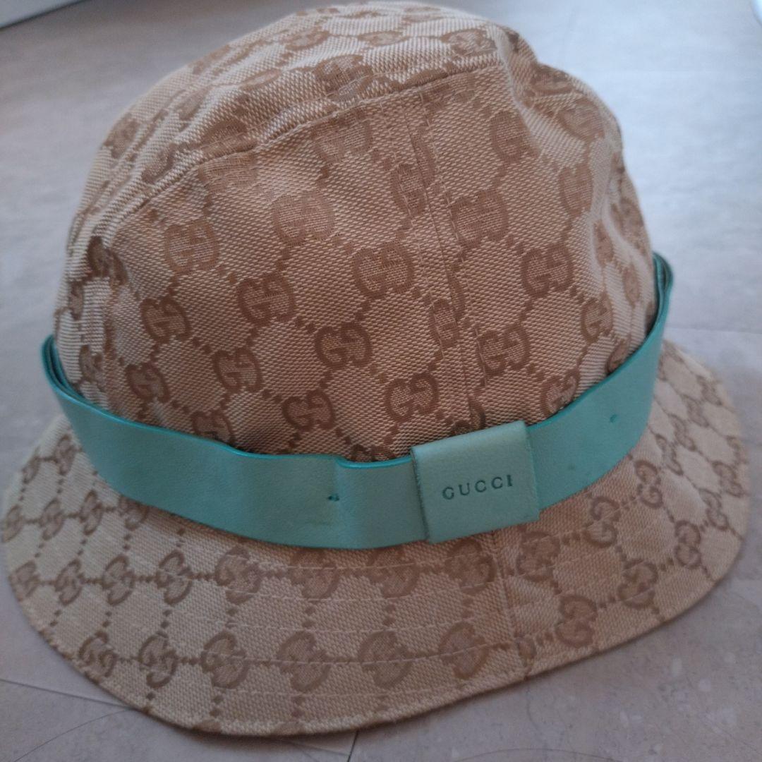 GUCCI ベージュ GGパターン バケットハット