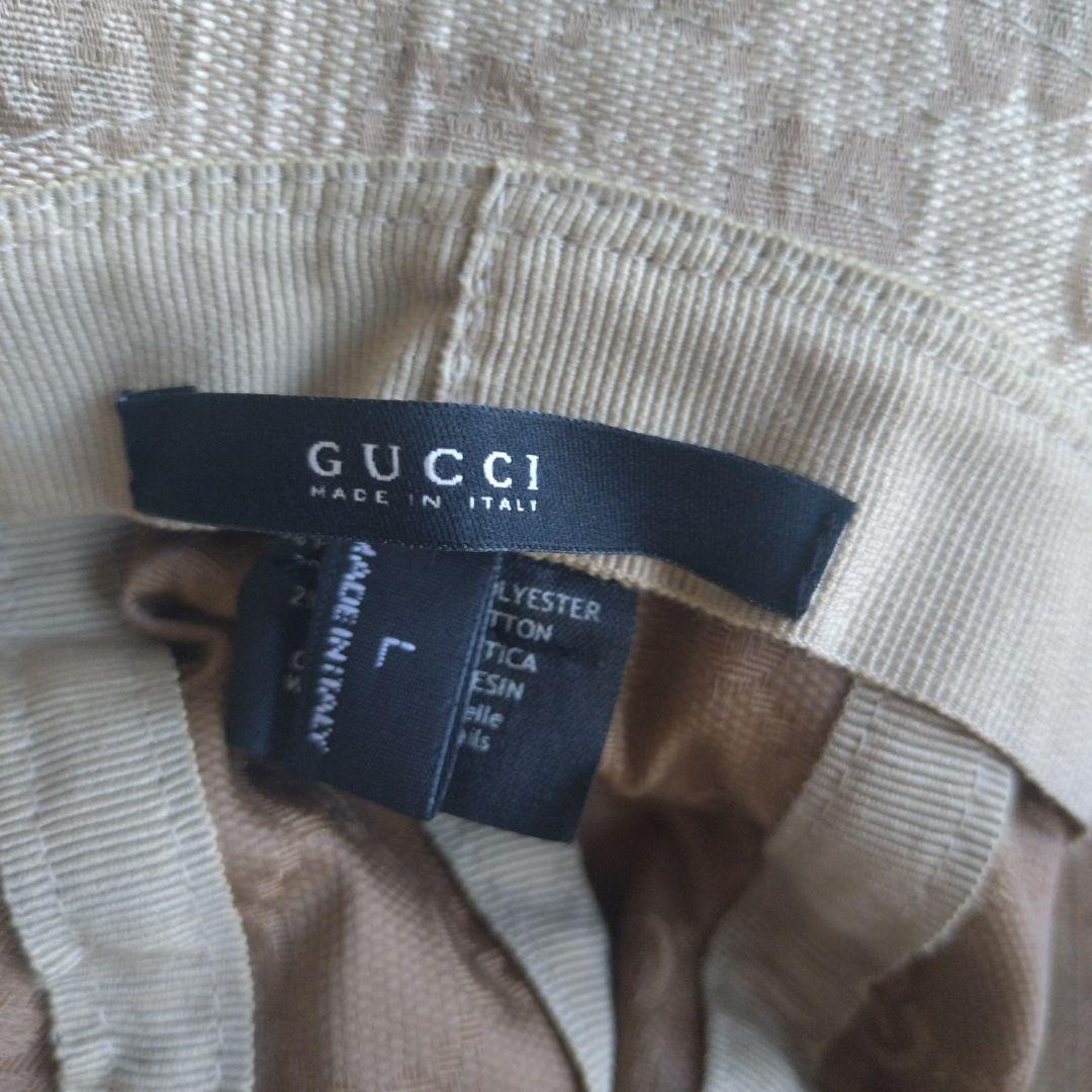 GUCCI ベージュ GGパターン バケットハット