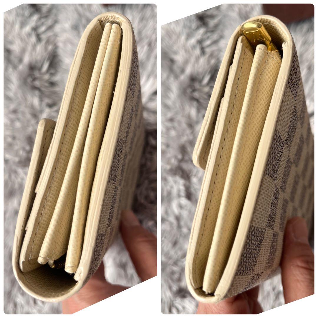 美品✨ルイヴィトン　ダミエアズール　ポルトフォイユサラ　ホワイト