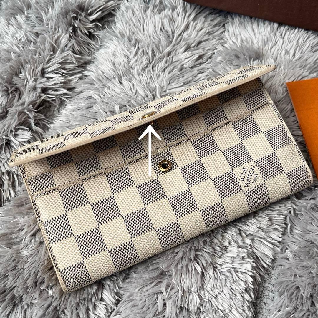 美品✨ルイヴィトン　ダミエアズール　ポルトフォイユサラ　ホワイト