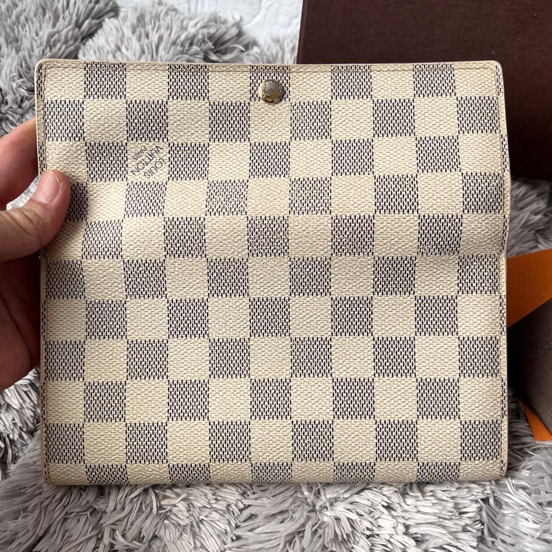 美品✨ルイヴィトン　ダミエアズール　ポルトフォイユサラ　ホワイト