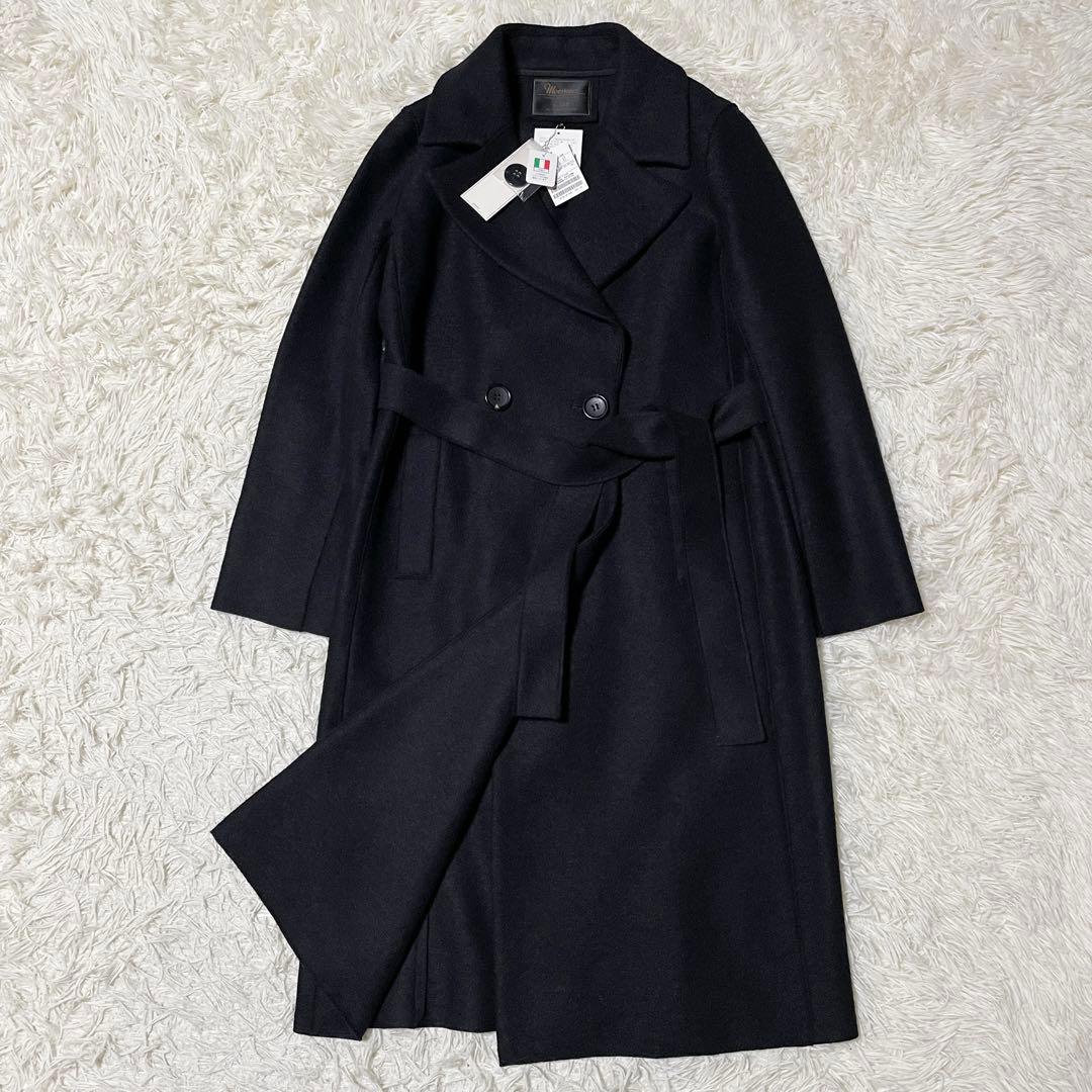 【未使用品】23区 moessmer ダブル チェスターコート ネイビー 38