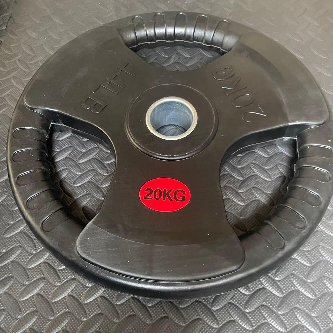 バーベルプレート［90kgセット］ラバー オリンピックシャフト Φ50mm