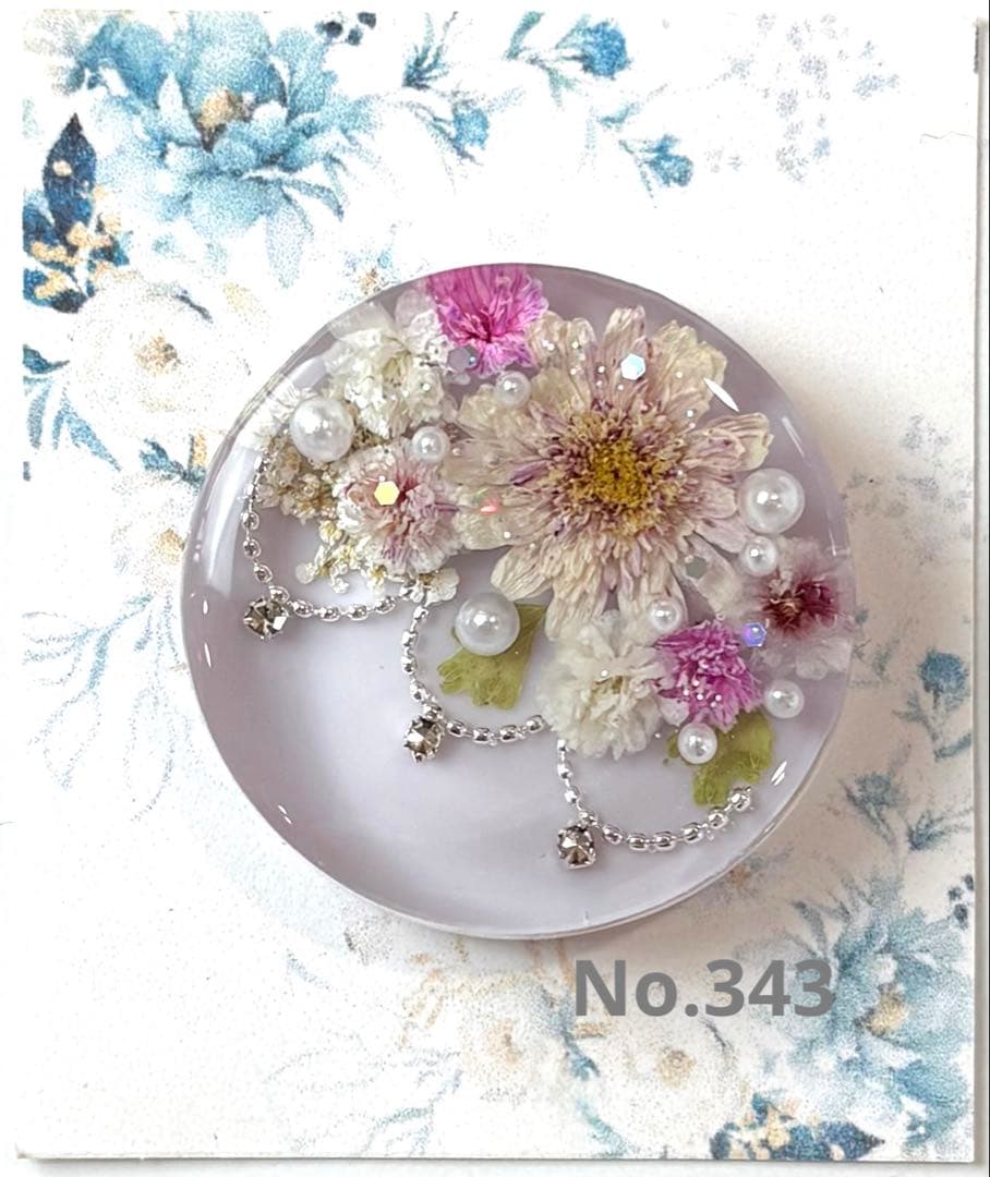 メル30077様　レジンヘアゴム ポニーフック　ドライフラワー