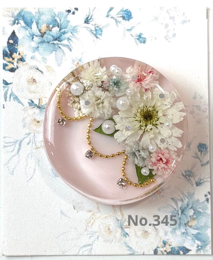 メル30077様　レジンヘアゴム ポニーフック　ドライフラワー