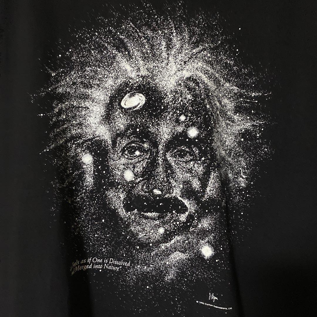 90s アインシュタイン Tシャツ ビンテージ 偉人 アート XL スーベニア