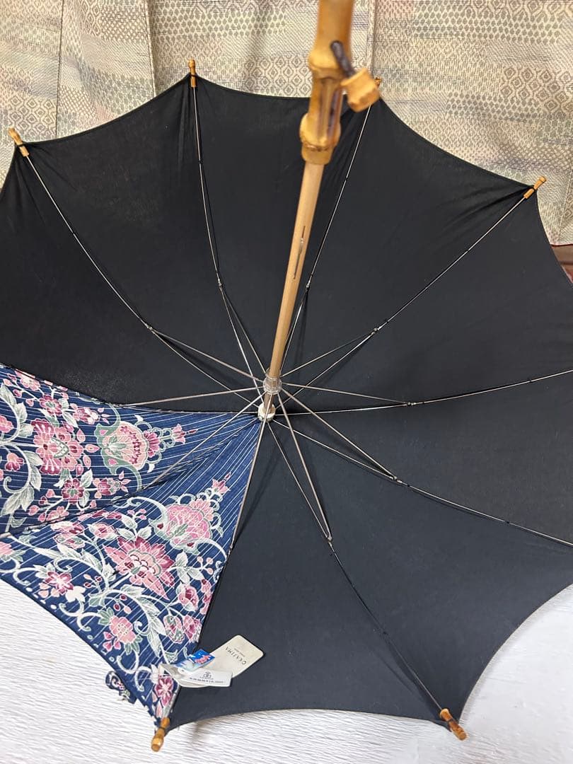 岡重 日傘　京友禅生地　更紗 UVカット 竹製　新品 19,800円