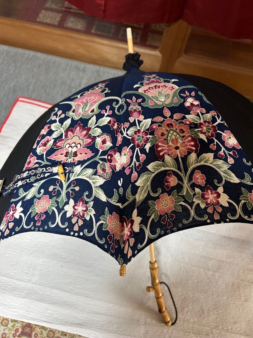 岡重 日傘　京友禅生地　更紗 UVカット 竹製　新品 19,800円