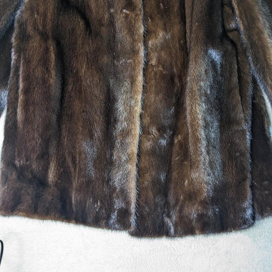 Etude SAGA MINK デミバフ ミンクコート 銀タグ ダークブラウン