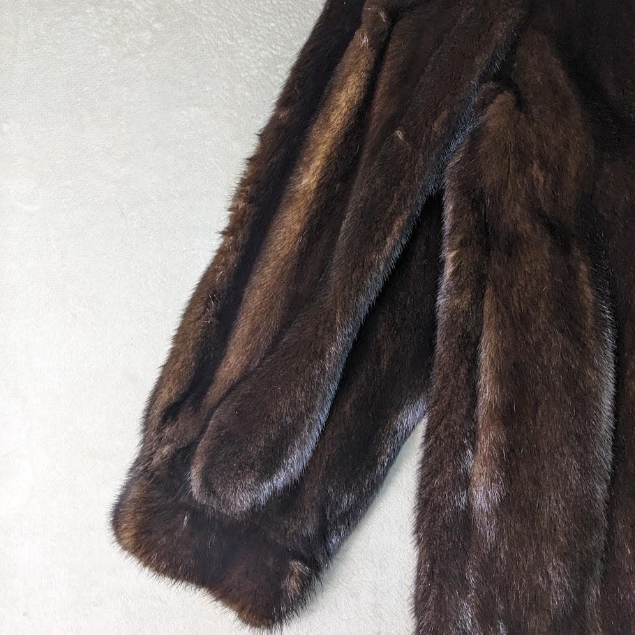 Etude SAGA MINK デミバフ ミンクコート 銀タグ ダークブラウン