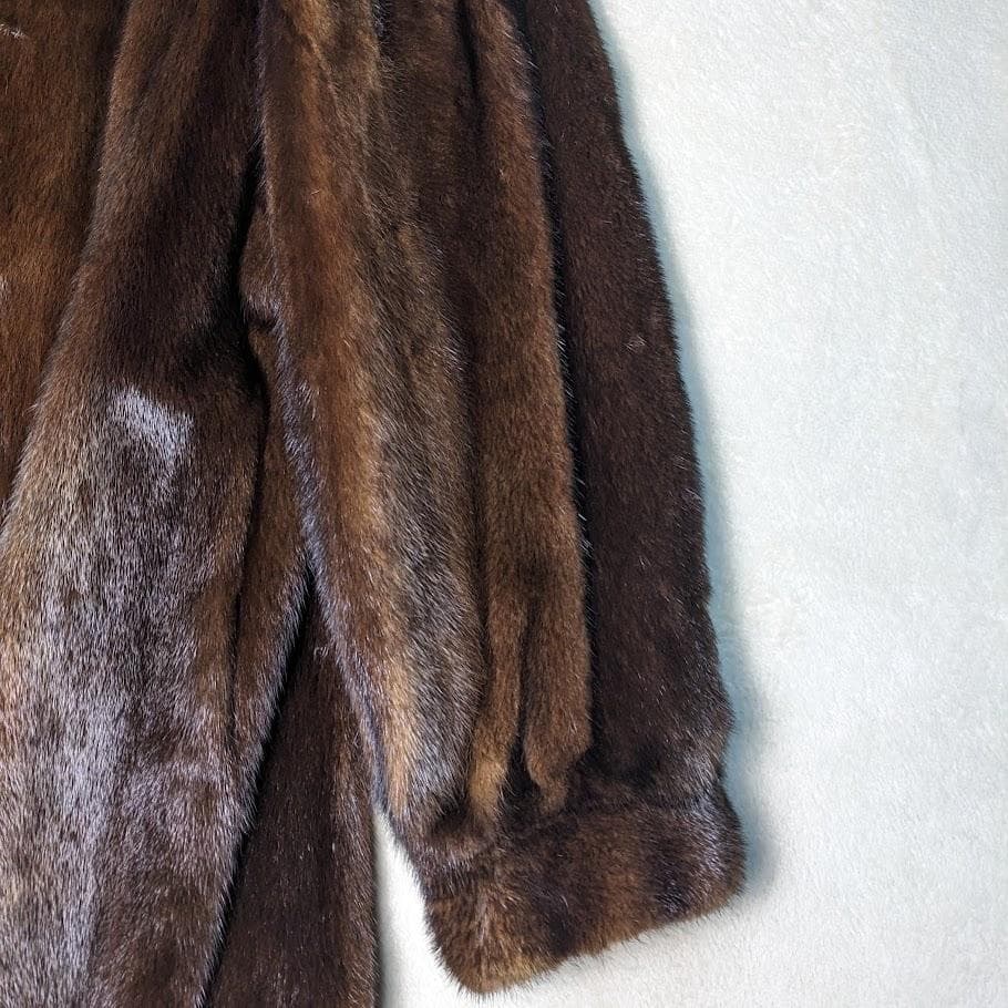 Etude SAGA MINK デミバフ ミンクコート 銀タグ ダークブラウン