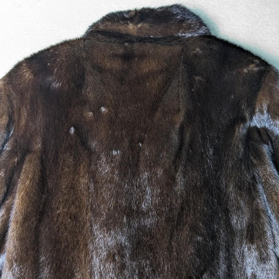 Etude SAGA MINK デミバフ ミンクコート 銀タグ ダークブラウン