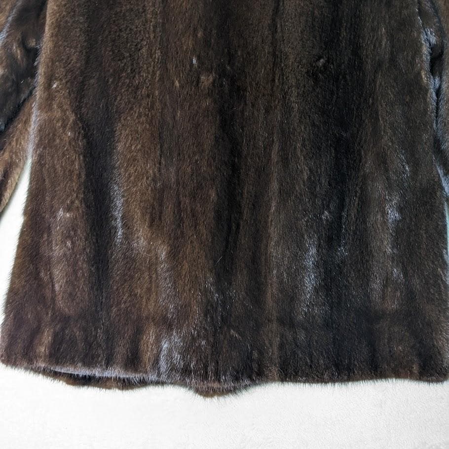 Etude SAGA MINK デミバフ ミンクコート 銀タグ ダークブラウン