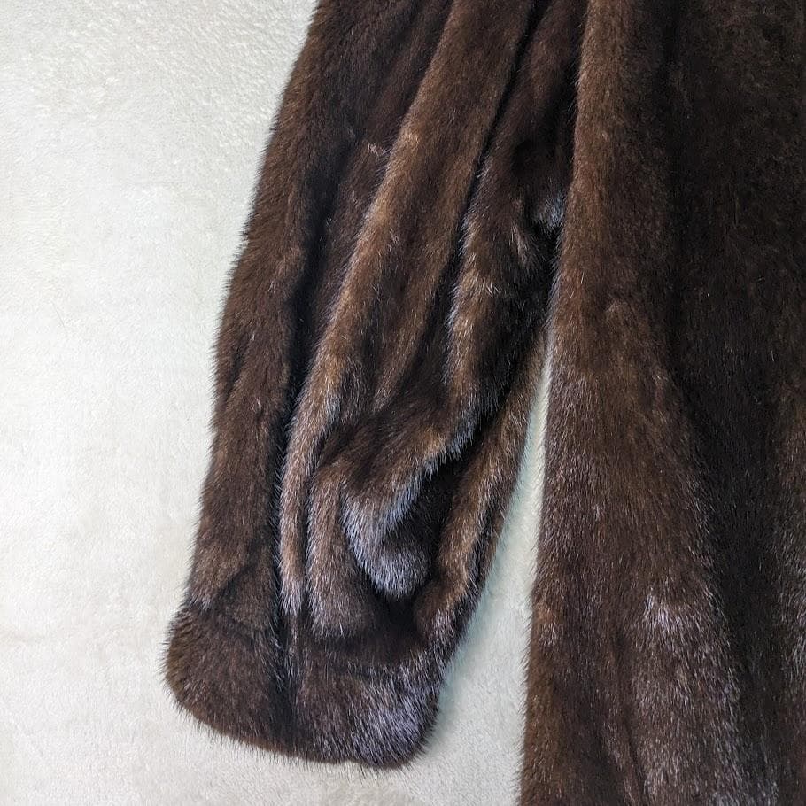 Etude SAGA MINK デミバフ ミンクコート 銀タグ ダークブラウン