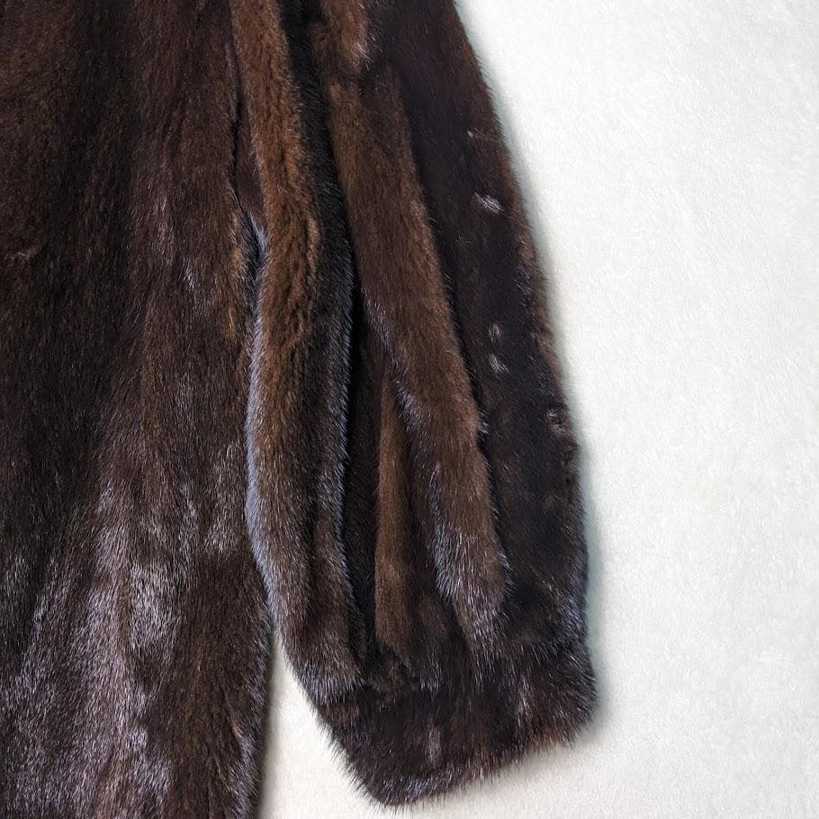 Etude SAGA MINK デミバフ ミンクコート 銀タグ ダークブラウン