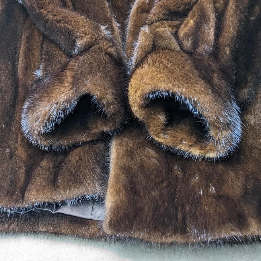 Etude SAGA MINK デミバフ ミンクコート 銀タグ ダークブラウン