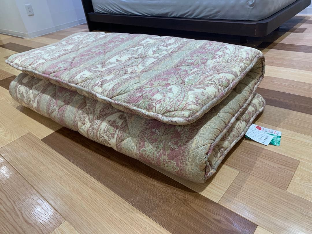 【きなこ】新品　日本製　敷き布団　防ダニ　ピンク　ダブル