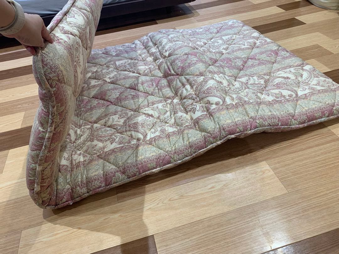 【きなこ】新品　日本製　敷き布団　防ダニ　ピンク　ダブル