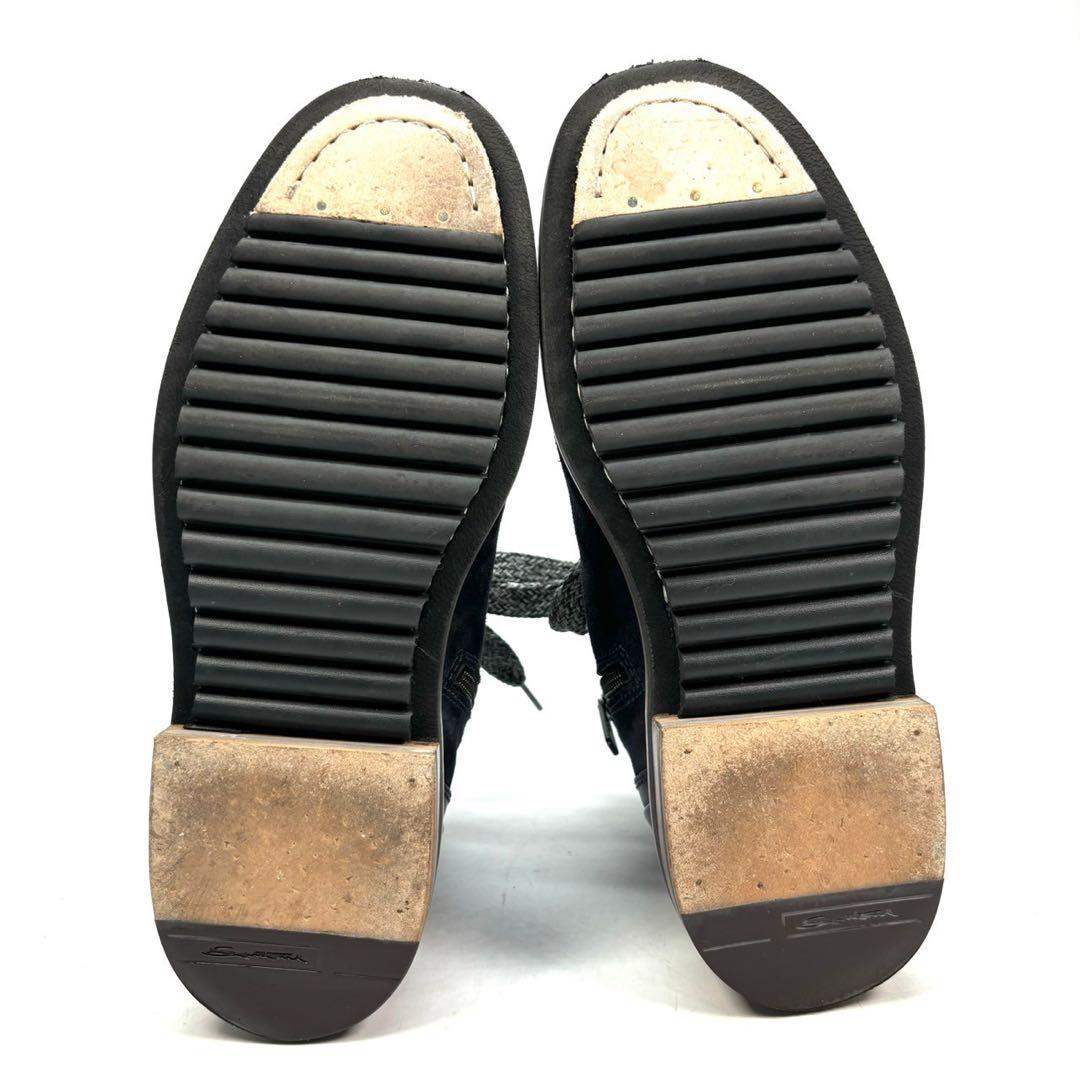 Santoni サントーニ　ブーツ　ハイカット　ボア　5 1/2 クロコ型押し