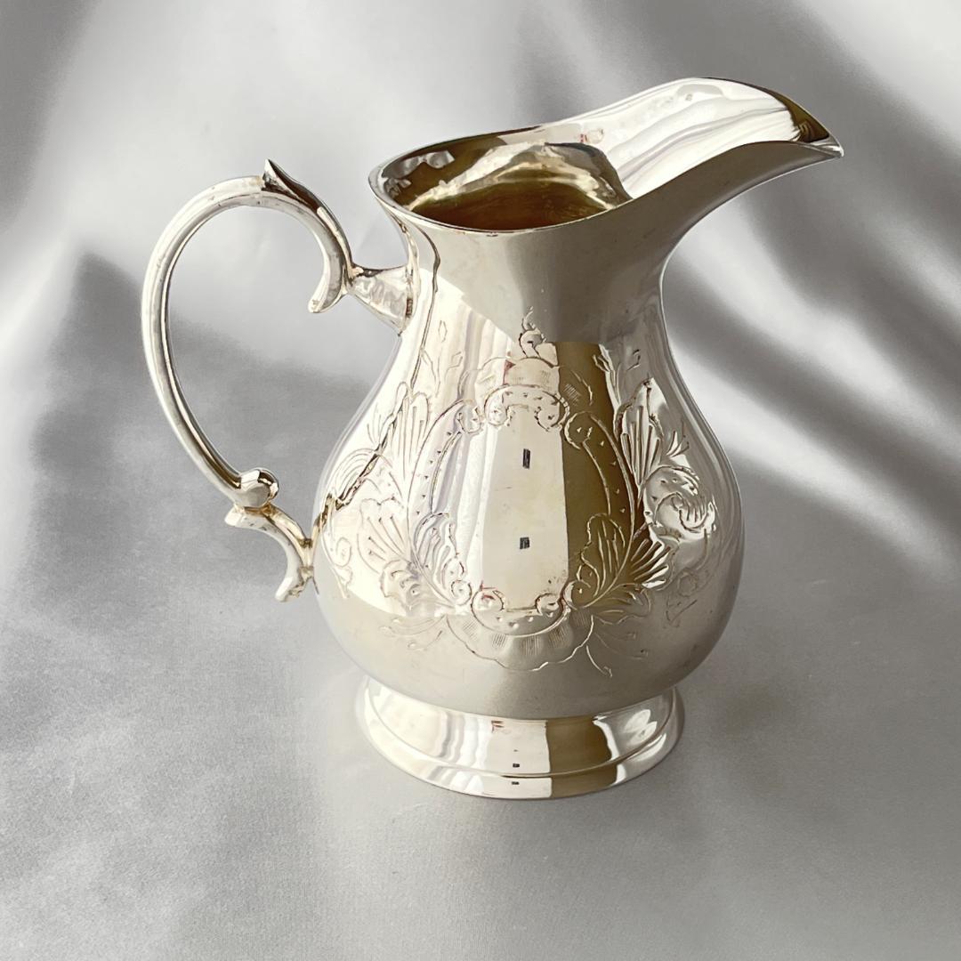 【英国】 ビクトリアンのティーセット 3点【シルバープレート】ティーポット