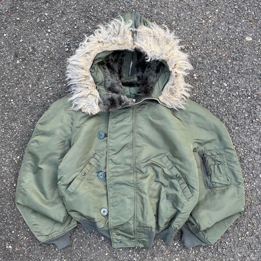 ALPHA 80s 90s n2b USA製　フライト　ファー　短丈　y2k