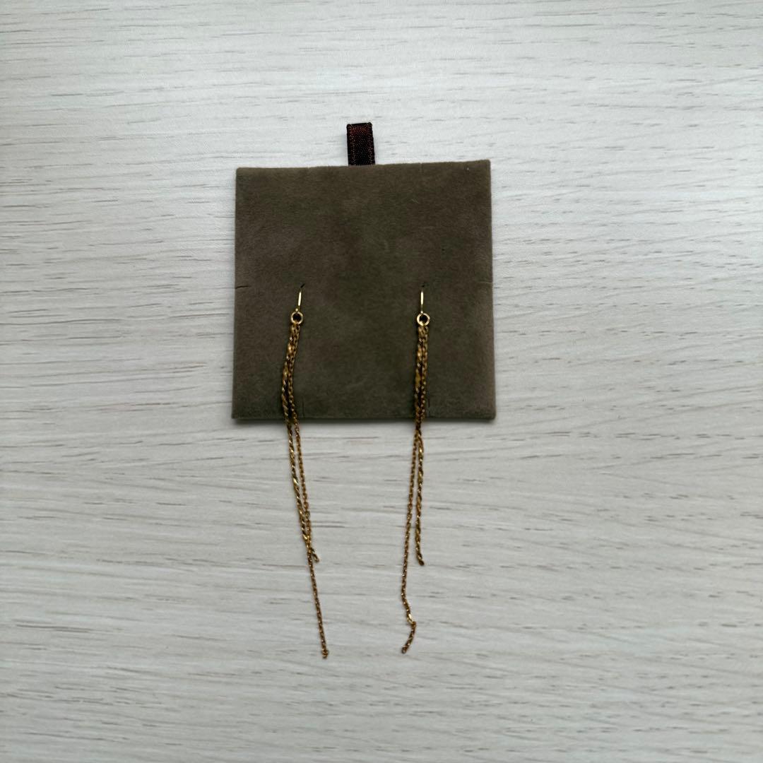 【ete】スエッジチェーンコンビ ピアス（両耳用）