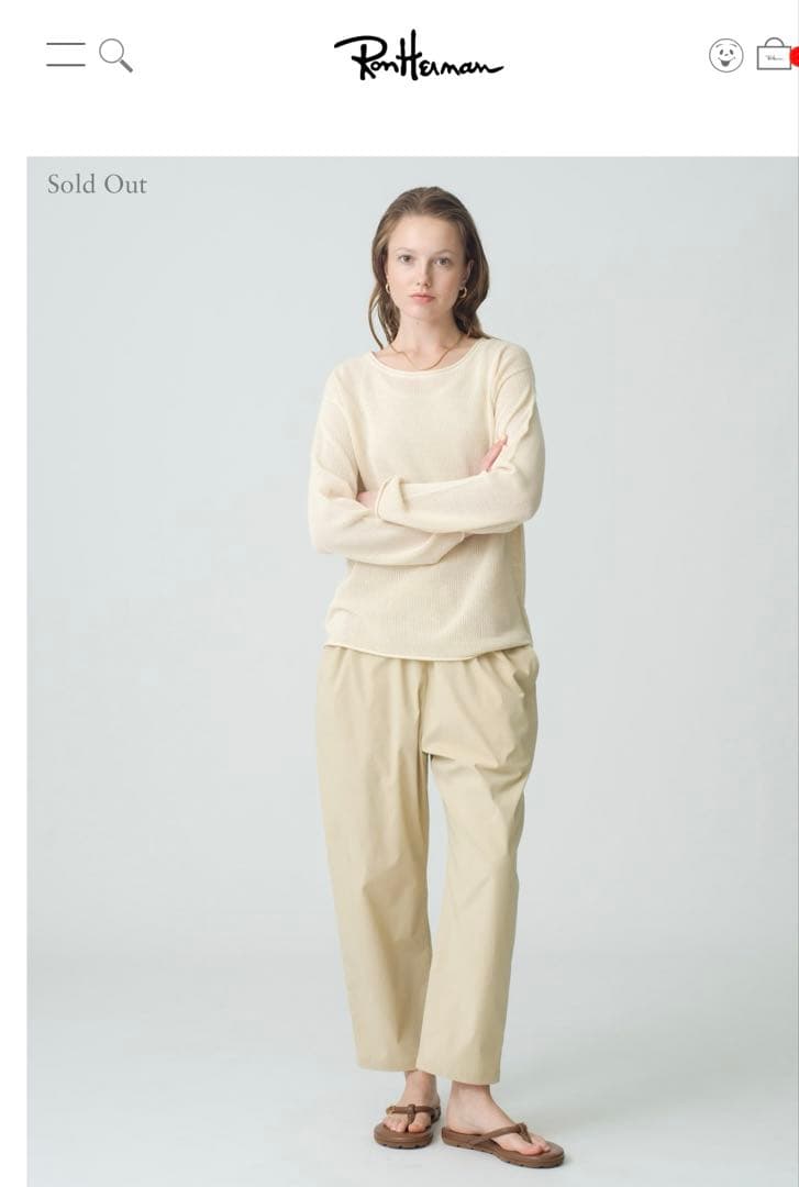 【美品】ロンハーマンCABANABASHストレッチ イージーパンツ（ベージュ）