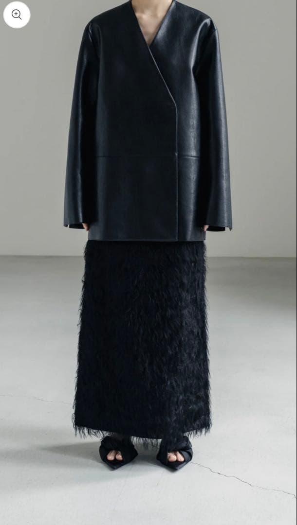 NEAU Collarless Leather Jacket サイズ 0