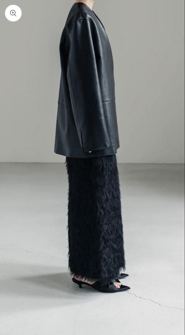 NEAU Collarless Leather Jacket サイズ 0